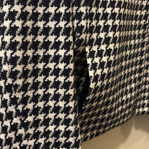 Talbots Navy and White Houndstooth open Jacket - blazer - size 6 -like new - Picture 4 of 7